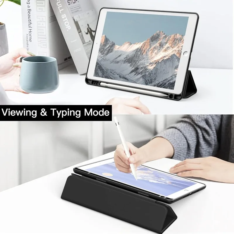 Dengan Tempat Pensil untuk iPad Pro 12.9 Generasi Pertama/Kedua 2015/2017 Model A1584/A1652/A1670/A1671/A1821 Penutup Slim Stand Capa