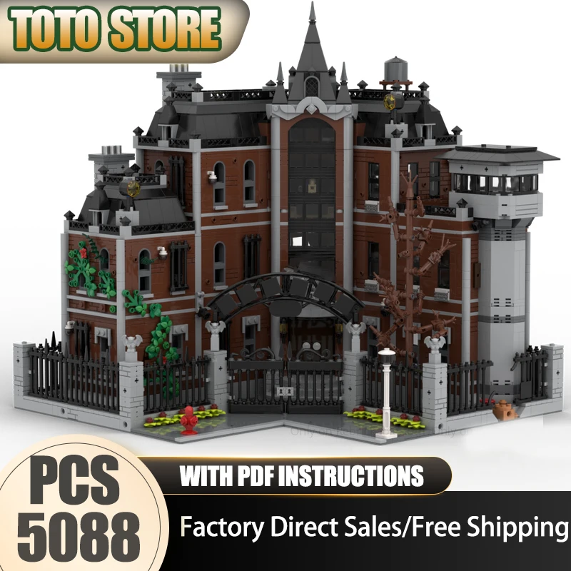 

Moc строительные кирпичи психическая иллюзия модель кампуса технология город вид на улицу блок игрушка DIY сборка Рождественский праздничный набор подарки