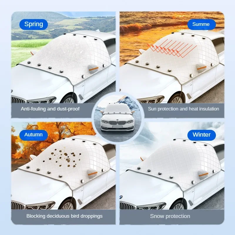Car Windshield Cover Front Windscreen Cover Sun Shade Snow Protector Ice Blocked Front Window Protector Exterior Car Accessories