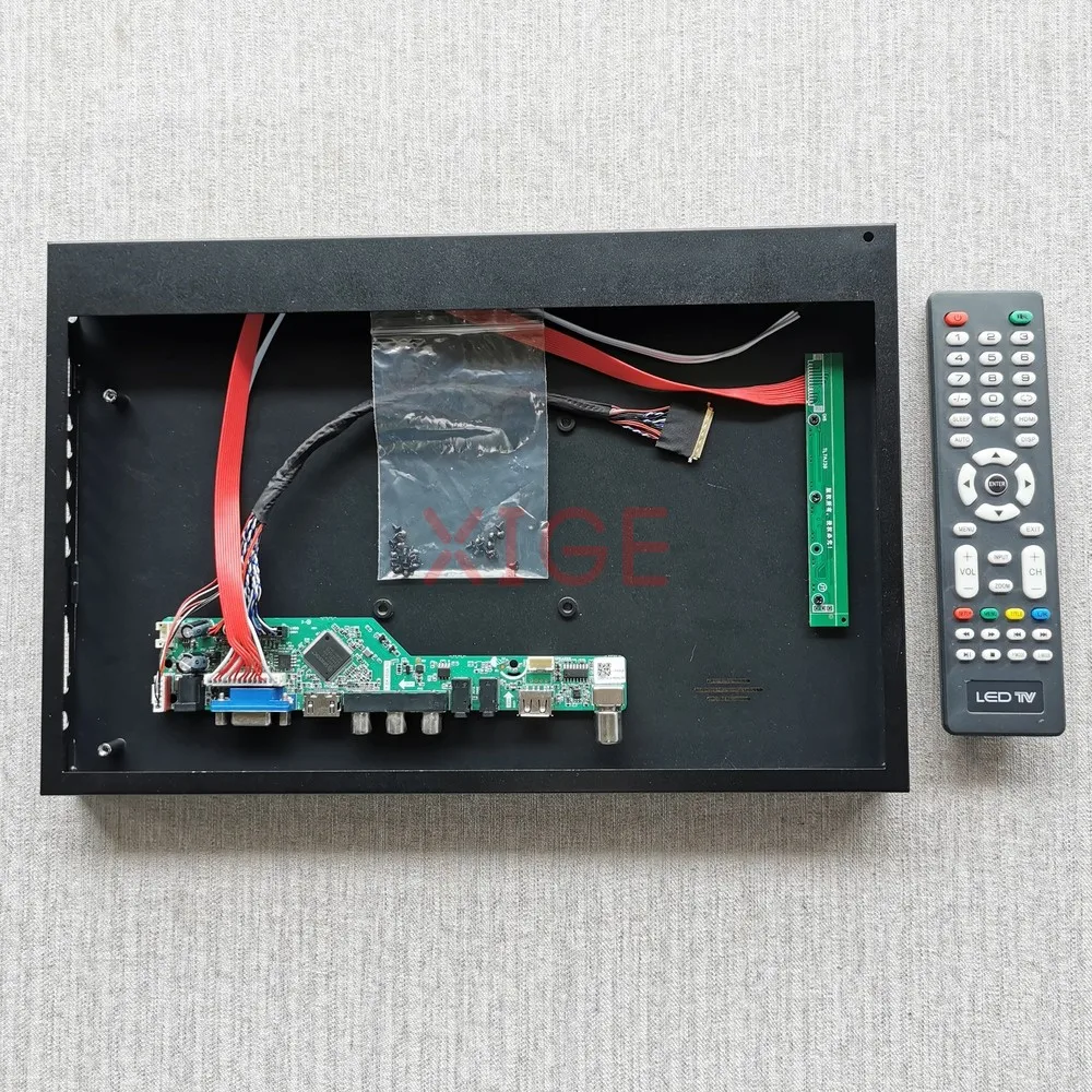 

Metal Case&LED Driver Board Kit DIY Fit LTN156AT09-H02/H03/H04 40-Pin LVDS Laptop Panel 15.6" 1366x768 USB+AV+VGA+HDMI TV Analog