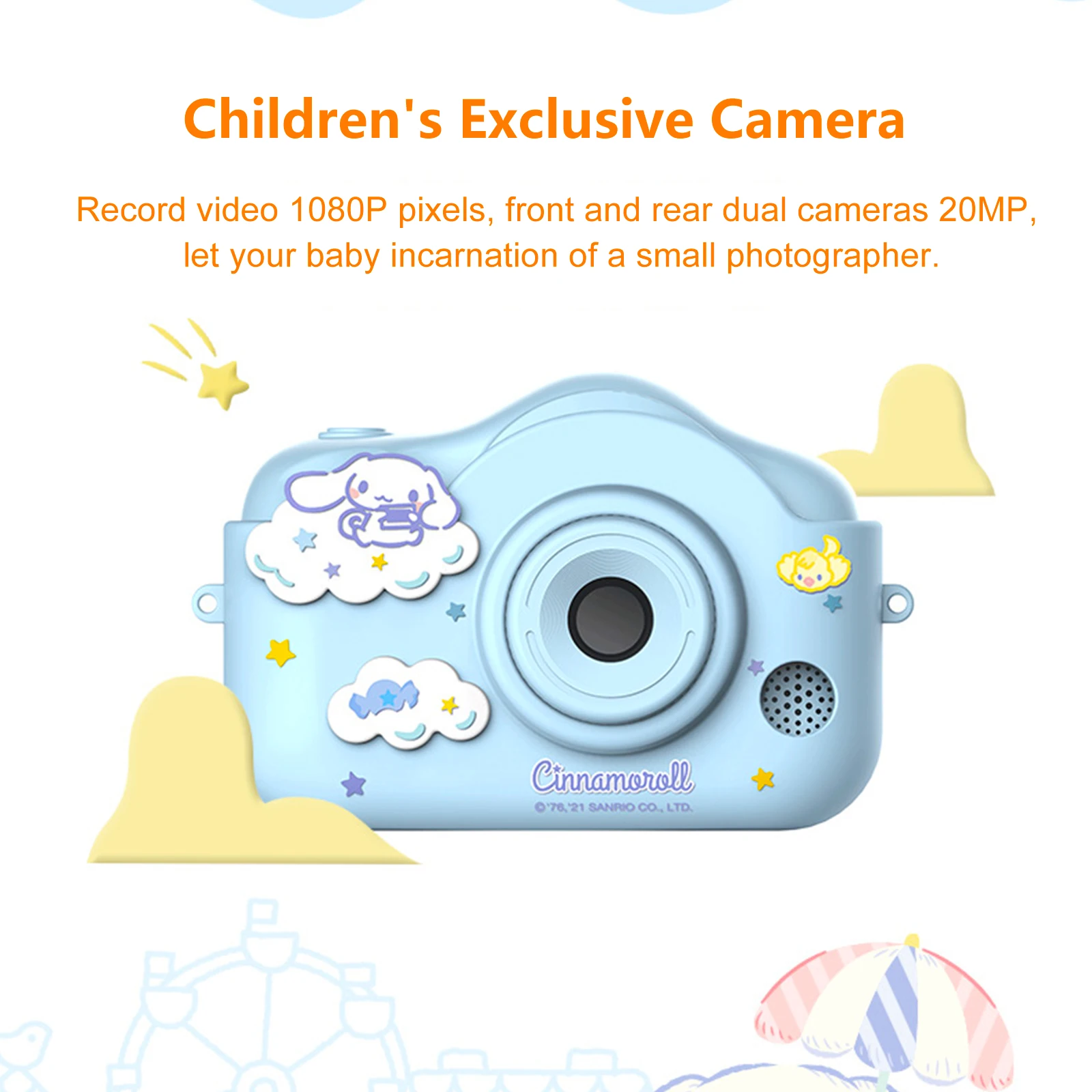 Children's 3.5 inch  Ips HD Screen Camera Video Recorder Kids Digital Photo Camera Girl's Toy Child Camera Boy's Birthday Gifts