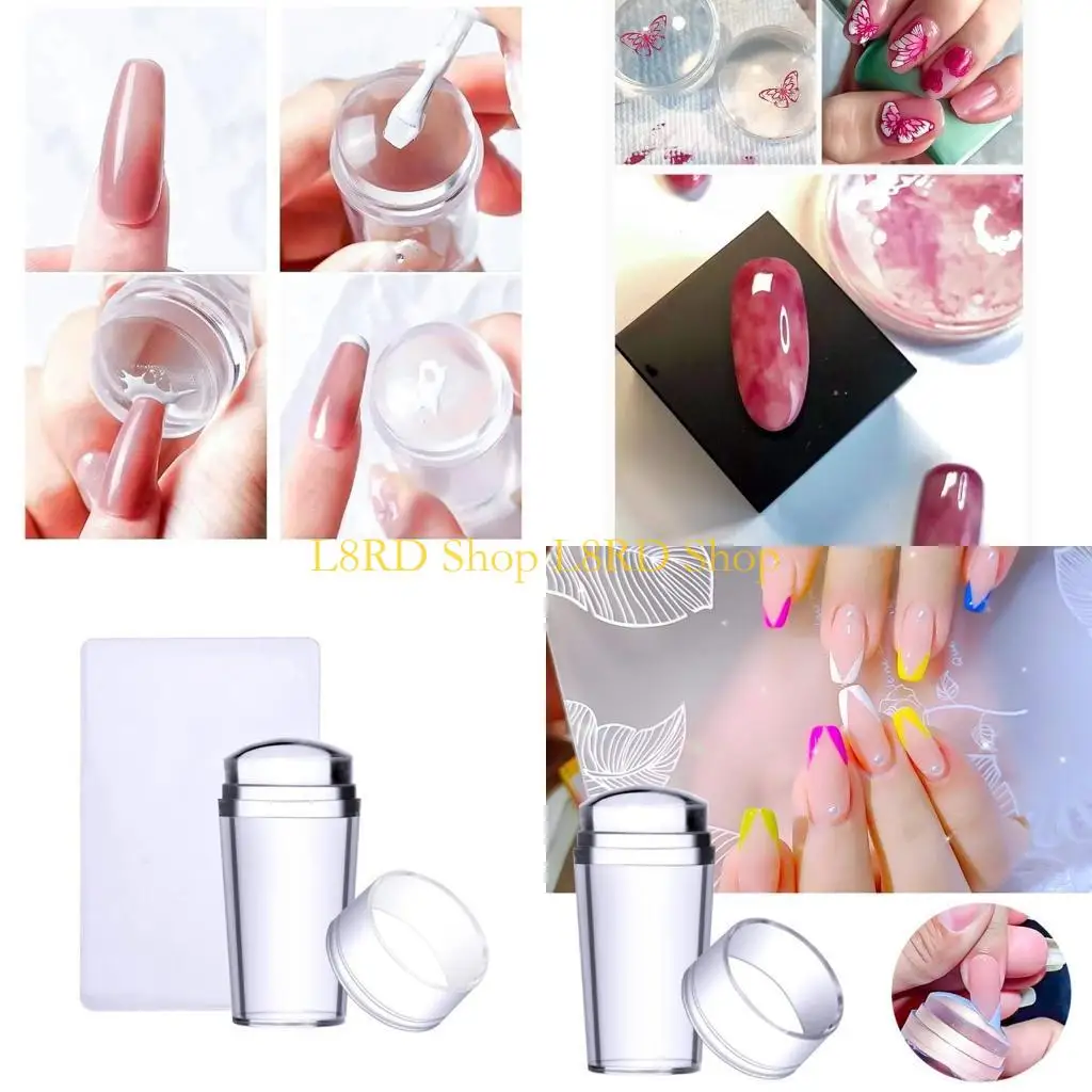 L8RD Scraper Art Template Print Silicone Stamping Plate Tools Manicure Accessory