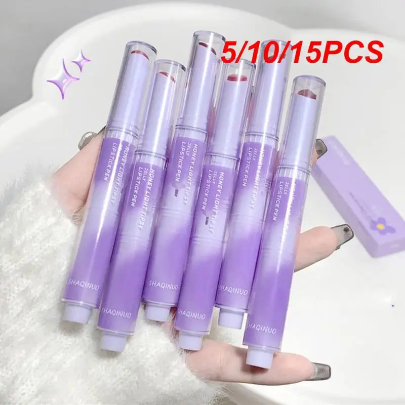 5/10/15PCS Water Gloss Lip Glaze Brighten Skin Colour Refreshing Glossy Lip Balm Alternatives Non Stick Lip Glaze Lip Care