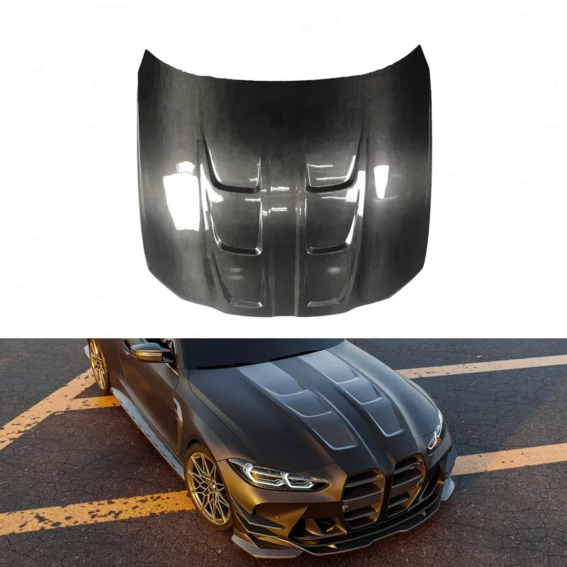 

For M3 G80 M4 G82 AC Style High Quality Lightweight Car Bonnet Upgrade ODM OEM Dry Carbon Fiber Engine Hood