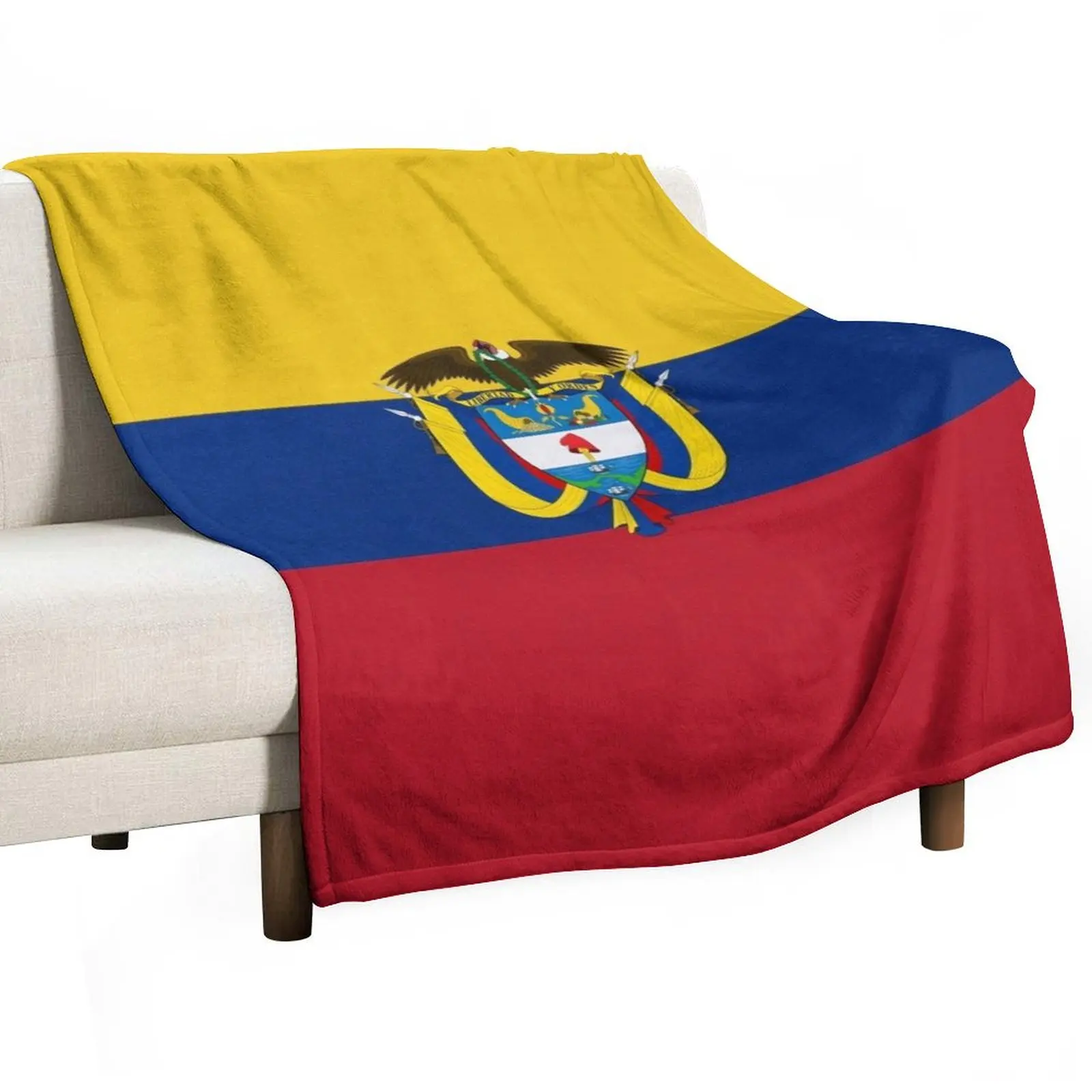 Flag of Colombia, Patriotic Gift Throw Blanket Heavy Shaggy Blankets