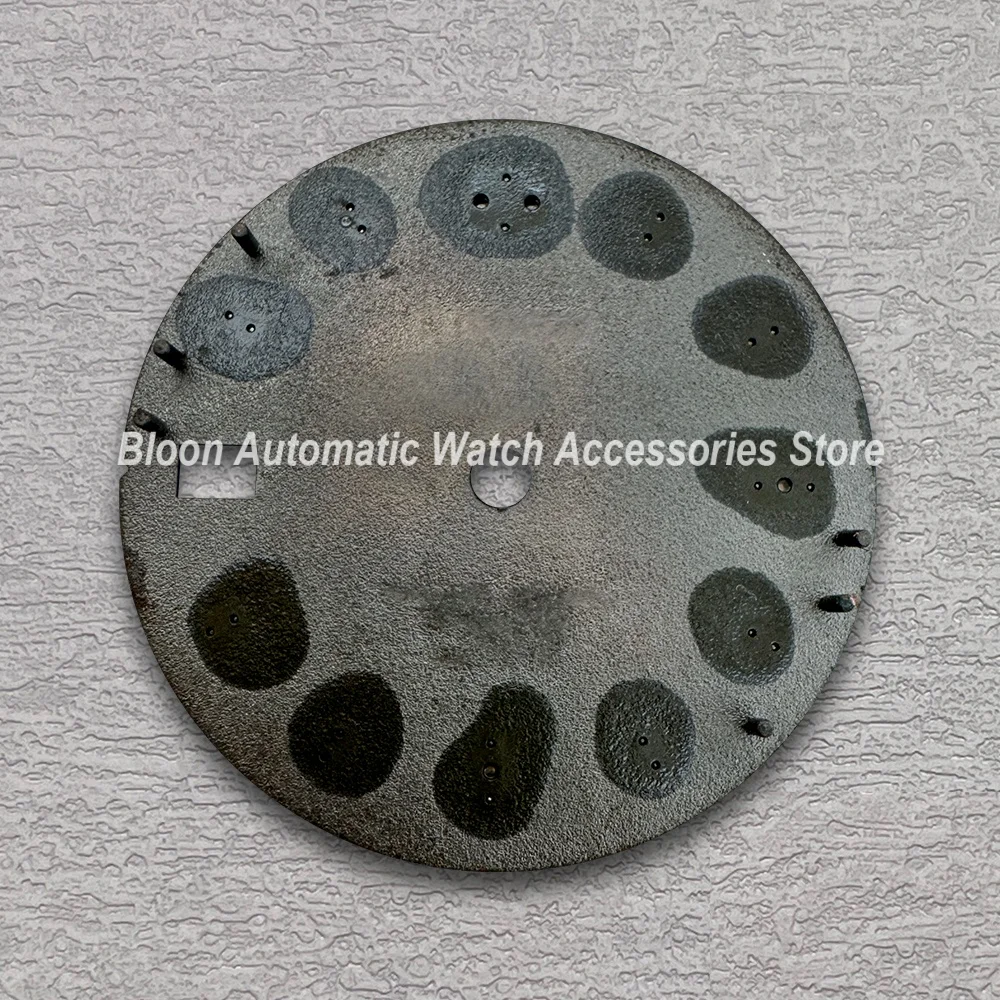 Esfera de buceo NH35 con logotipo S de 28,5mm, adecuada para movimiento NH35/NH36/7S, verde/sin luminoso, accesorios de modificación de reloj de alta calidad