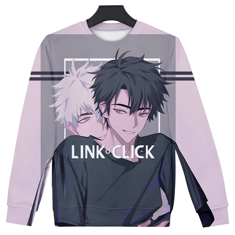 Link Click Anime 3D Printed T-Shirt Men Women Fashion Casual Long Sleeve T Shirts Oversized Harajuku Male Tees Tops Man Clothing