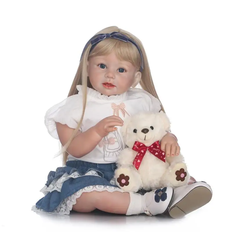 Large size 70cm real dolls girl toys handmade soft silicone reborn toddler dolls lovely bebe girl reborn bonecas brinquedos