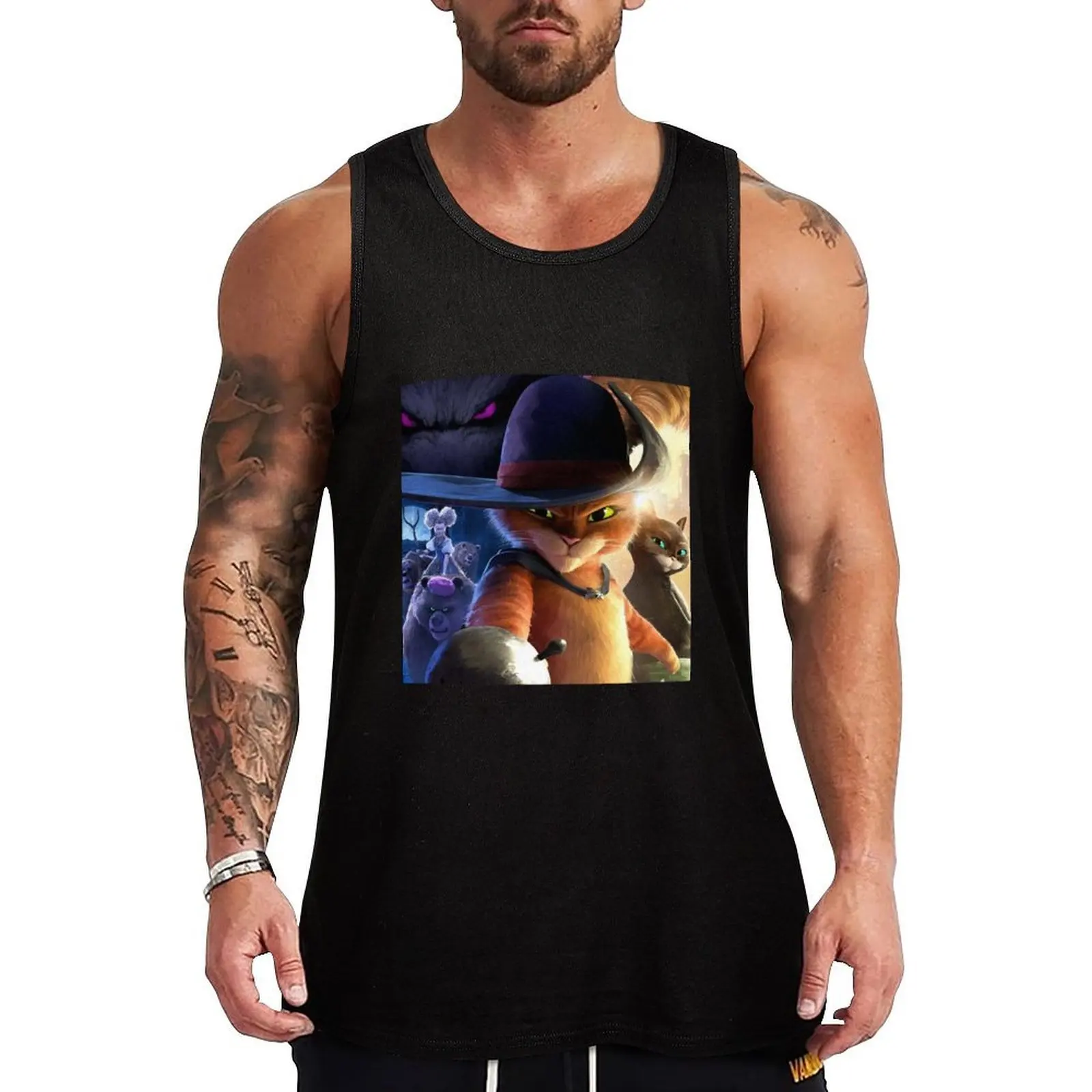 Puss in Boots Tank Top Casual Daily Tank Top Lightweight Basic Sleeveless