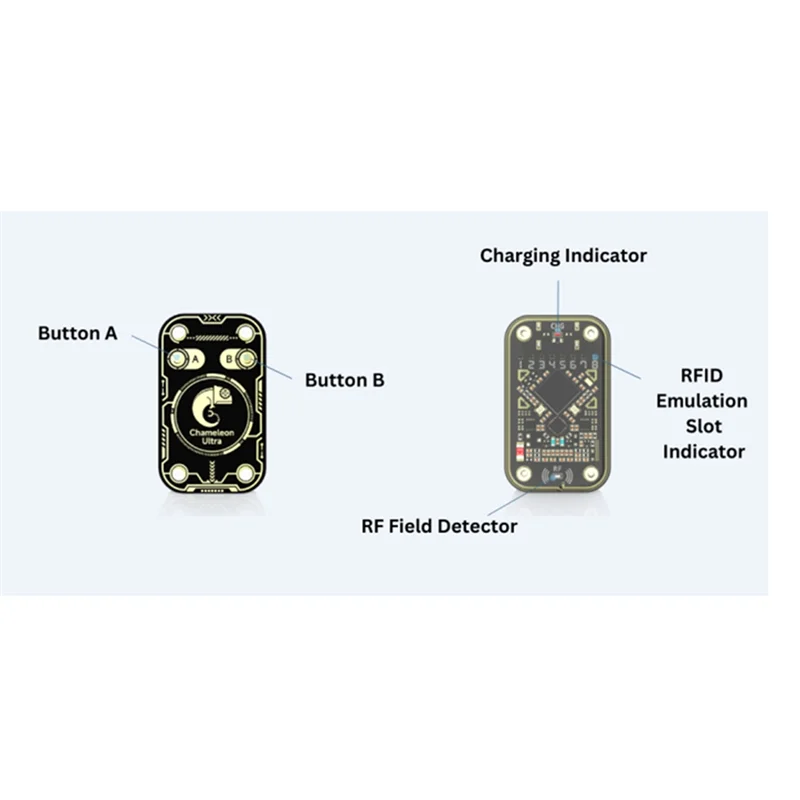 B92B-Chameleon Ultra V2.0 RFID 스마트 칩 리더 에뮬레이터 +9CUID 키체인 125Khz 13.56Mhz 카드 디코딩 NFC 복사기