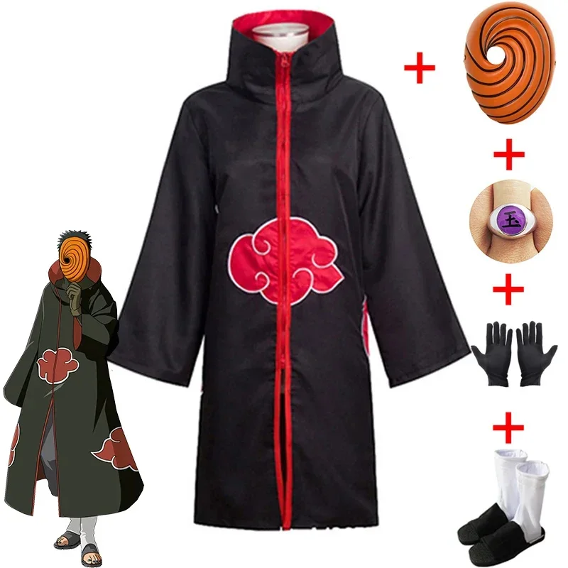 Anime Obito Cosplay Costume for Boys Obito Mask Carnival Halloween Costume Children Adult Suitable Height 135cm-185cm