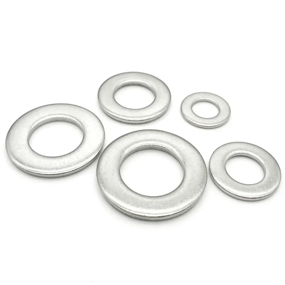 2/5/10/50/100pc Washers GB97 A2 304 Stainless Steel Flat Washer Plain Gasket Ring M1.6 M2 M2.5 M3 M4 M5 M6 M10 M12 M16 M24