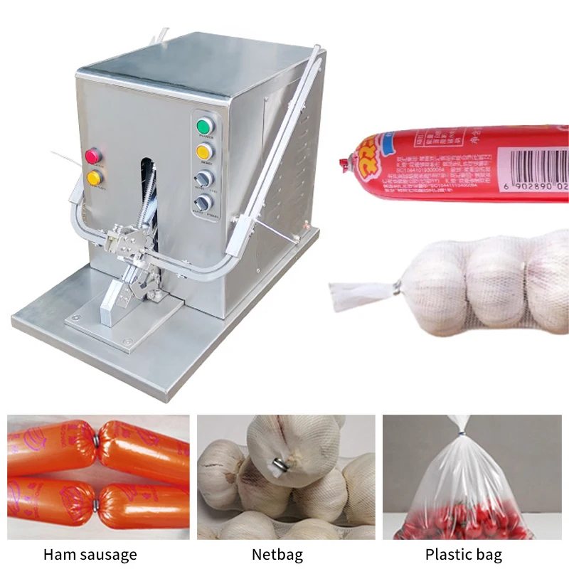 Ham sausage buckle machine Fully automatic sausage U-shaped double buckle machine Supermarket packaging sealing