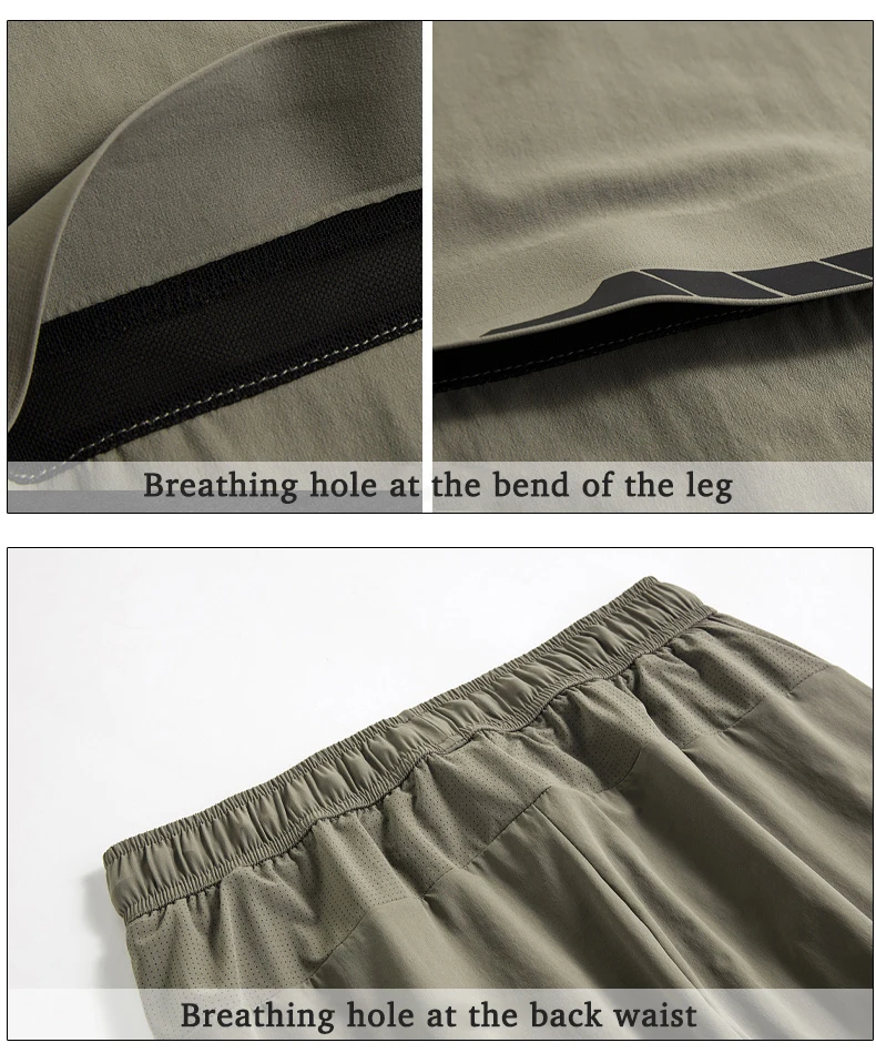 EUMERGX Wanderhose für Herren und Damen, Sommer-Trekking-Bergsteigerhose, wasserdichte Hose, Unisex, leicht, schnell trocknend, Baggy-Jogginghose – Detail 29