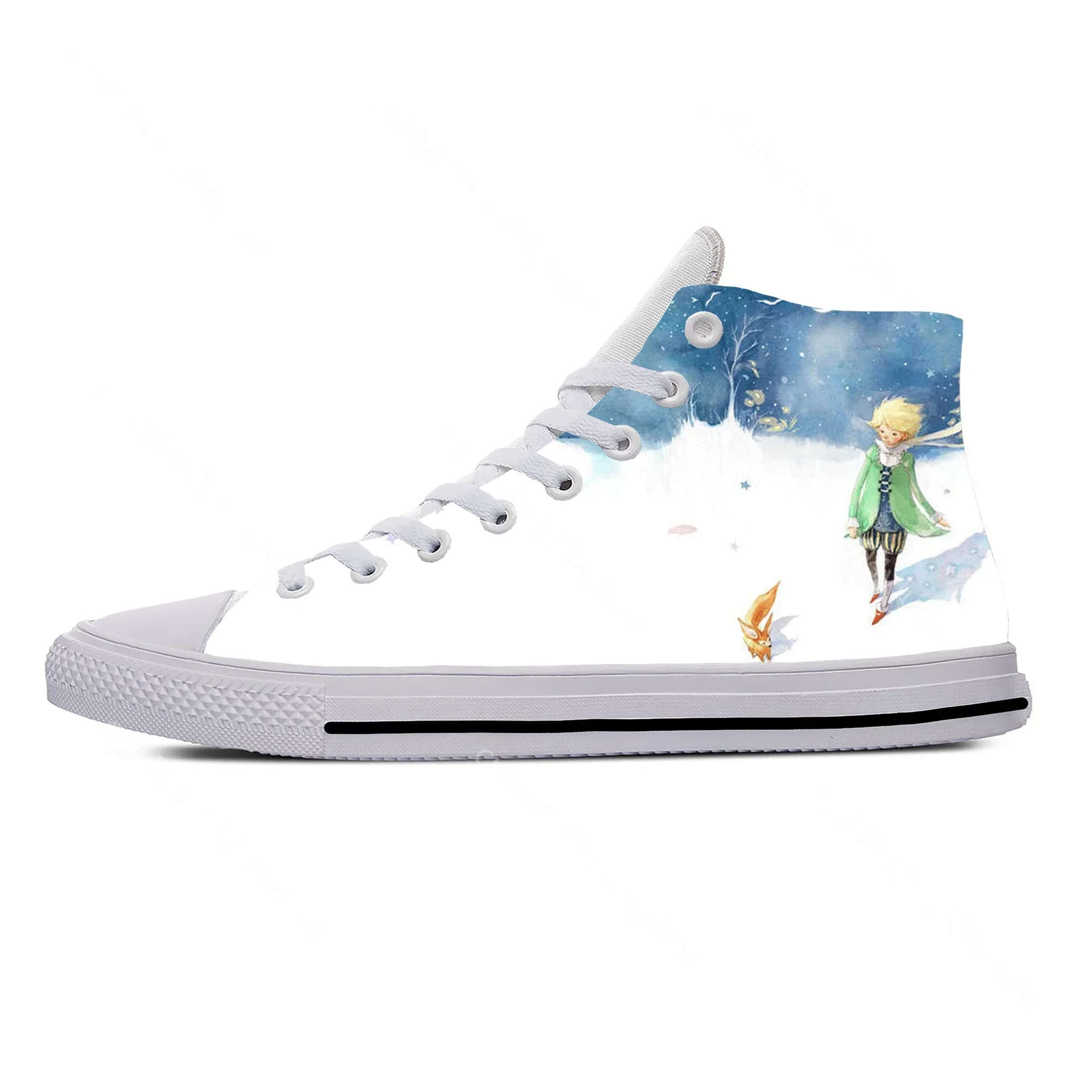 Hot Anime Cartoon Manga Comic Little Prince Funny Casual Cloth Shoes High Top Lightweight Breathable 3D Print Men Women Sneakers
