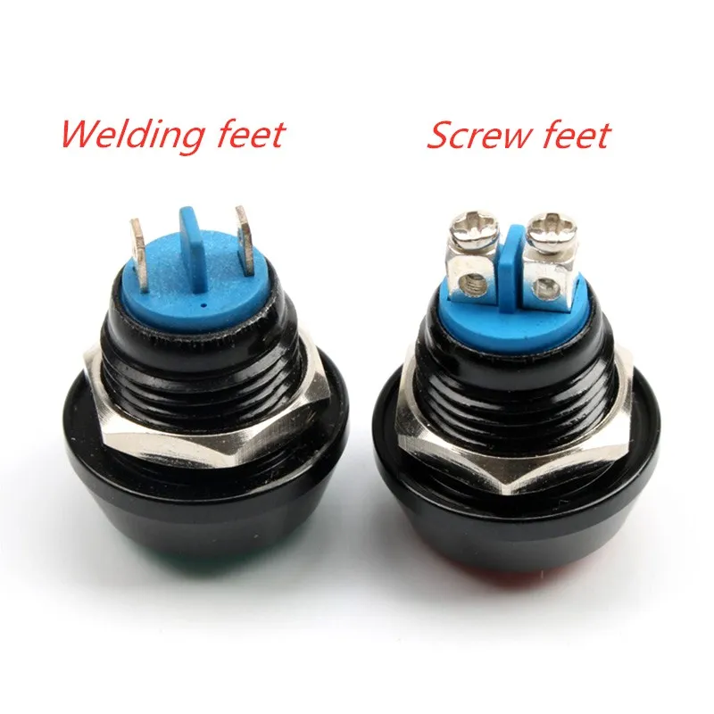 1Pcs 2Pin Mini Switch 12mm 1A waterproof switch pbs33b 12v momentary Push button Switch reset Non-locking pbs-33b