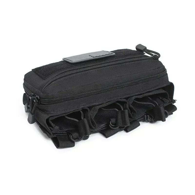 Taktische Molle Dreifach-Magazintasche 5.56 M4 Magazinhalter Outdoor Wandern Jagd Admin-Weste Taschen EDC Werkzeug-Organizer Hüfttasche – Detail 15