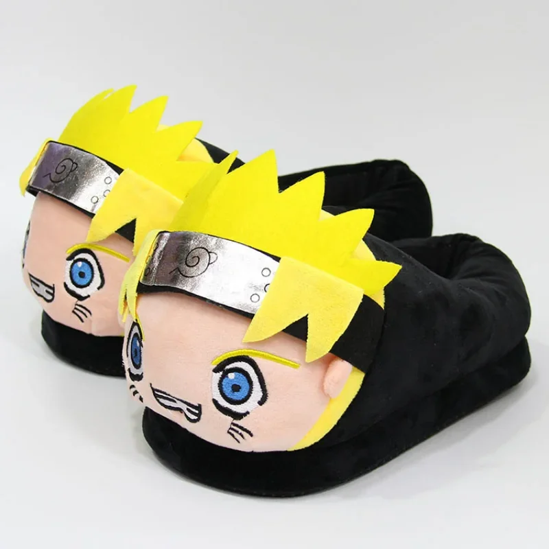 Anime Naruto Home Slipper Female Male Winter Warm No Slip Soft Plush Slippers Unisex Cute Cartoon Cosplay Shoes Birthday Gifts