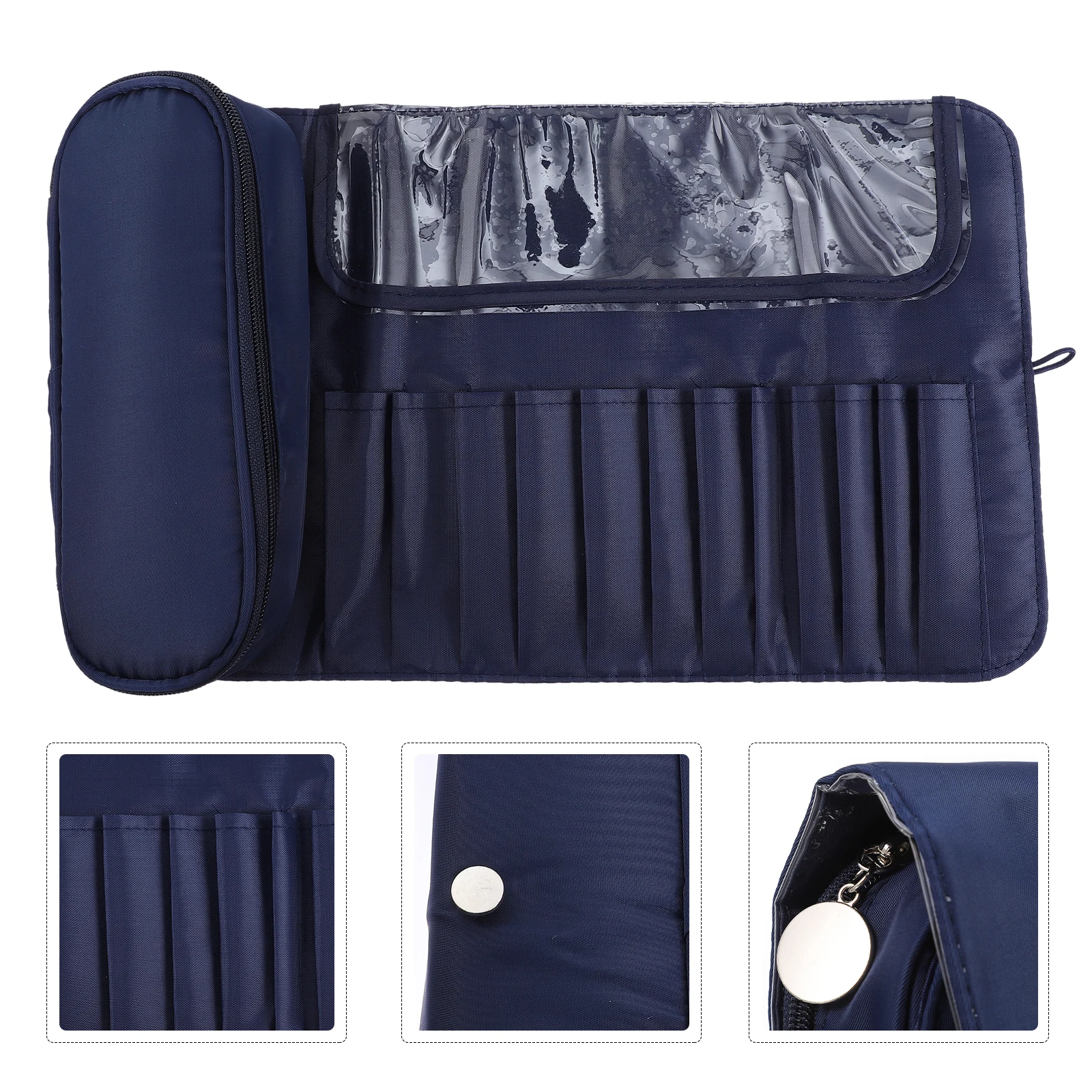 Pochette de rangement de maquillage, étui à brosse pliable de grande capacité, sac de voyage, organisateur léger et Durable, matériau Premium