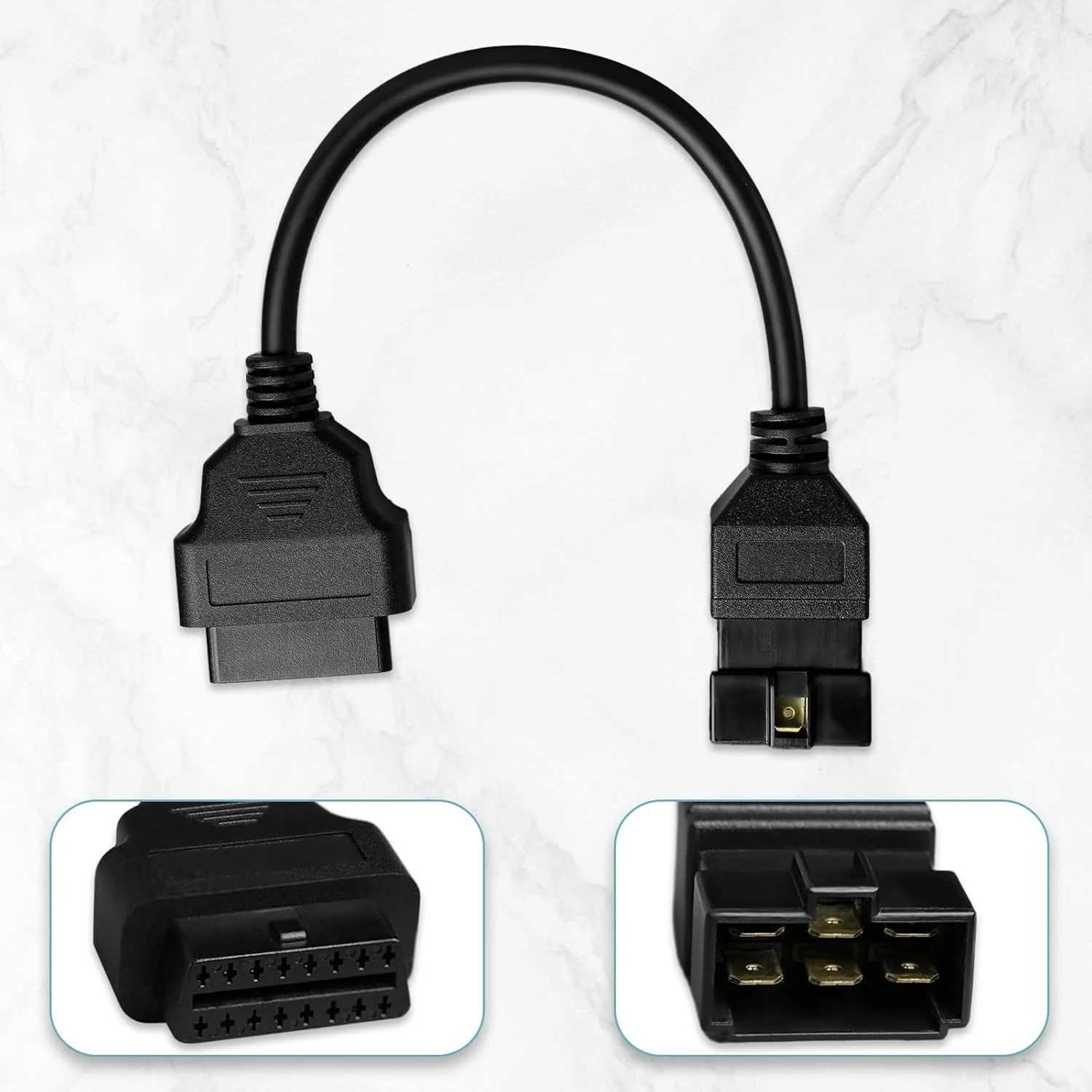 Excavator Diagnostic Cable for Hitachi 4Pin/6Pin to OBD2 Adapter Heavy Machinery Excavator OBD Connector for Hitachi ZX/EX Serie
