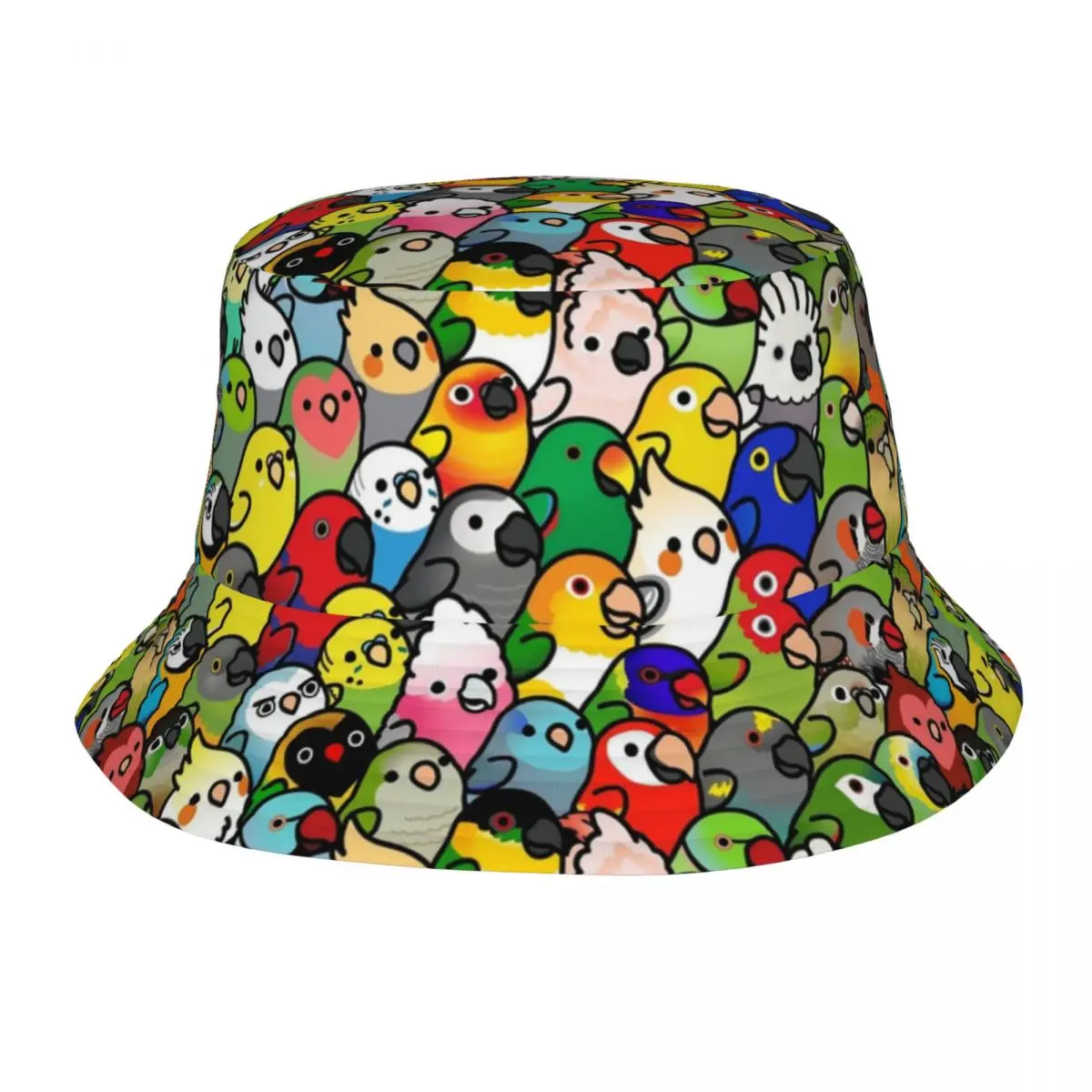 Cockatiel Bird Pattern Bucket Hats for Women Men Beach Parrots Animal Hat Unique Packable for Outdoor Fisherman Cap Dropshipping