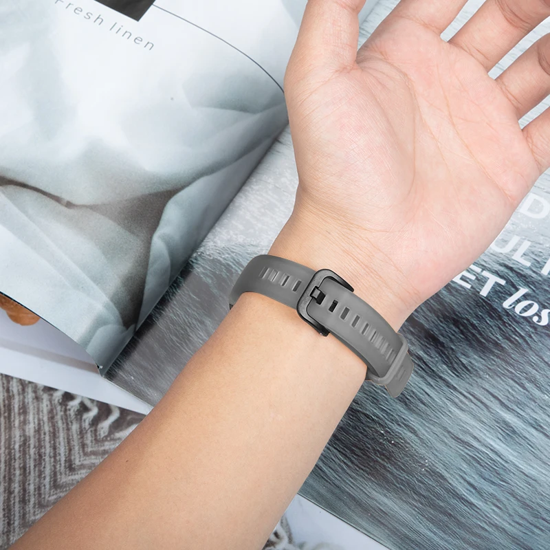 Correas de silicona transparentes para Huawei Band 9/9, accesorios de correa NFC, pulsera deportiva de repuesto, correa para Huawei Bands 8/8NFC