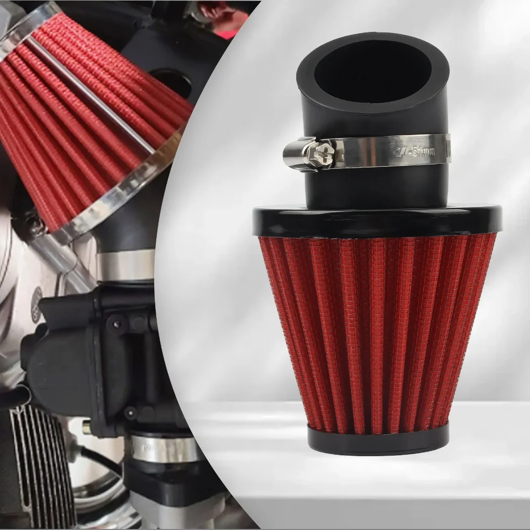 For GY6 Honda JOG 35-48mm 45 Degree Bend Universal Motorcycle Air Filter Intake