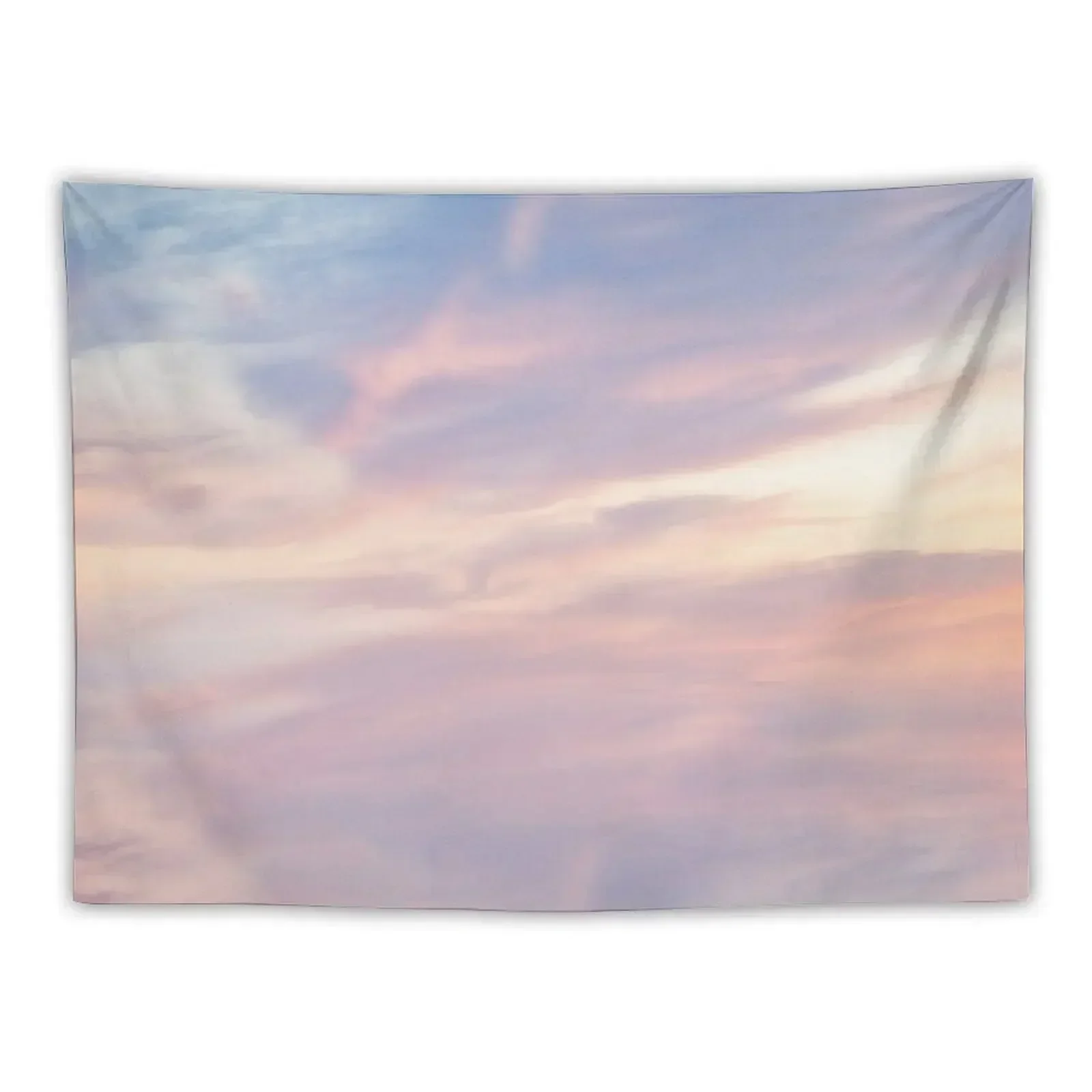 Pastel Cotton Candy Sunset Sky With Clouds In Purple, Pink And Blue Tapestry Living Room Decoration Room Ornaments Tapestry