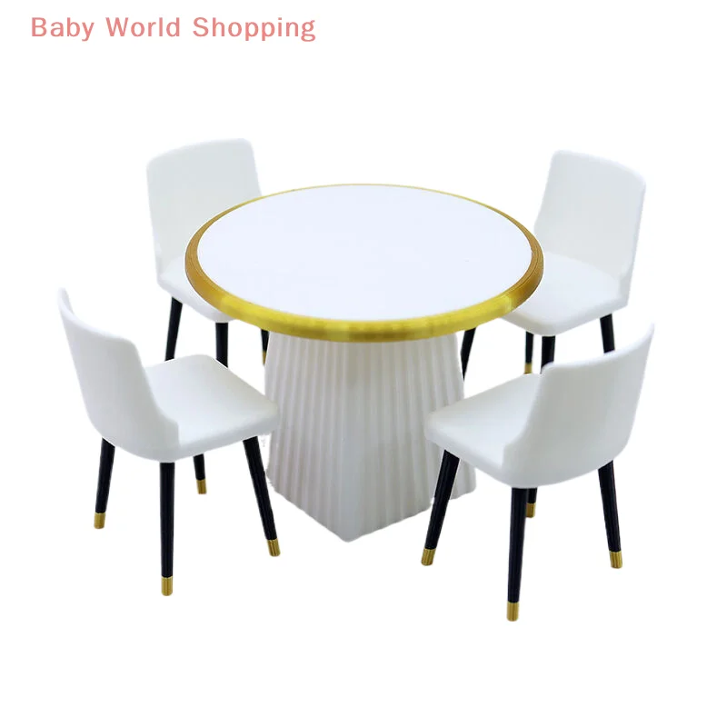 1/12 Sedie da tavolo da pranzo Modello Casa delle bambole Mini Mobili da soggiorno Giocattolo Accessori per la casa delle bambole Fai finta di giocare con il giocattolo
