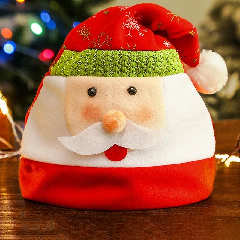 

Новые рождественские шапки для взрослых и детей — мультяшный дизайн Санта-оленя, снеговика, новогодний подарок для украшения вечеринки