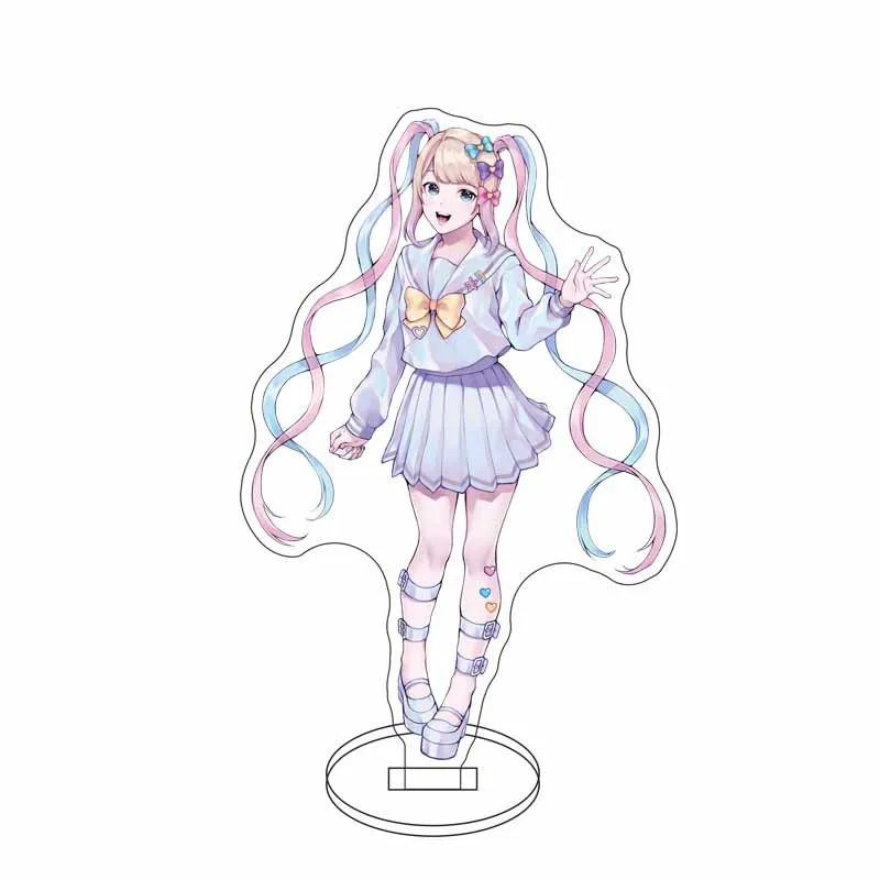 15cm Hot Game NEEDY GIRL OVERDOSE Figures Acrylic Stand  Sugar Sugar Chaotian Sauce Cosplay Model Desk Decor Fans Gift