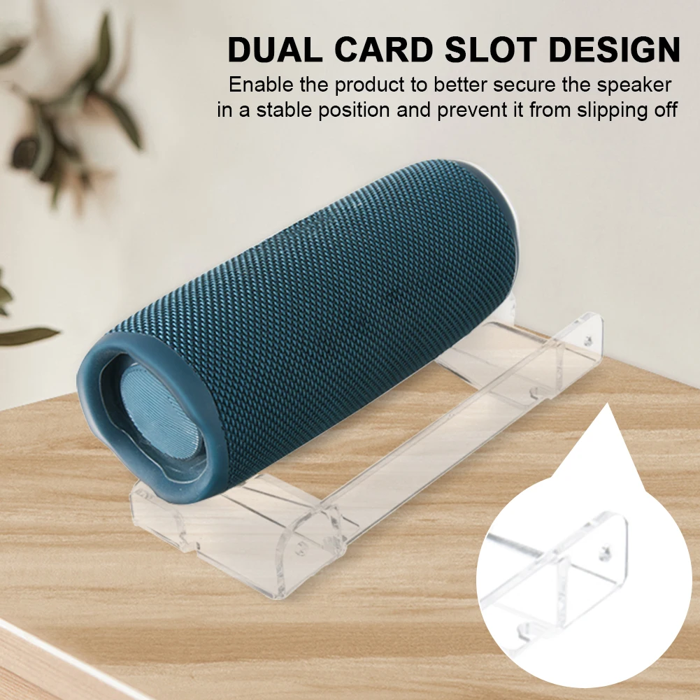 JBL Flip 6/Flip 5/Flip 4 휴대용 BT 스피커용 나사 아크릴 스피커 장착 브래킷이 있는 벽 장착 브래킷 스피커 마운트