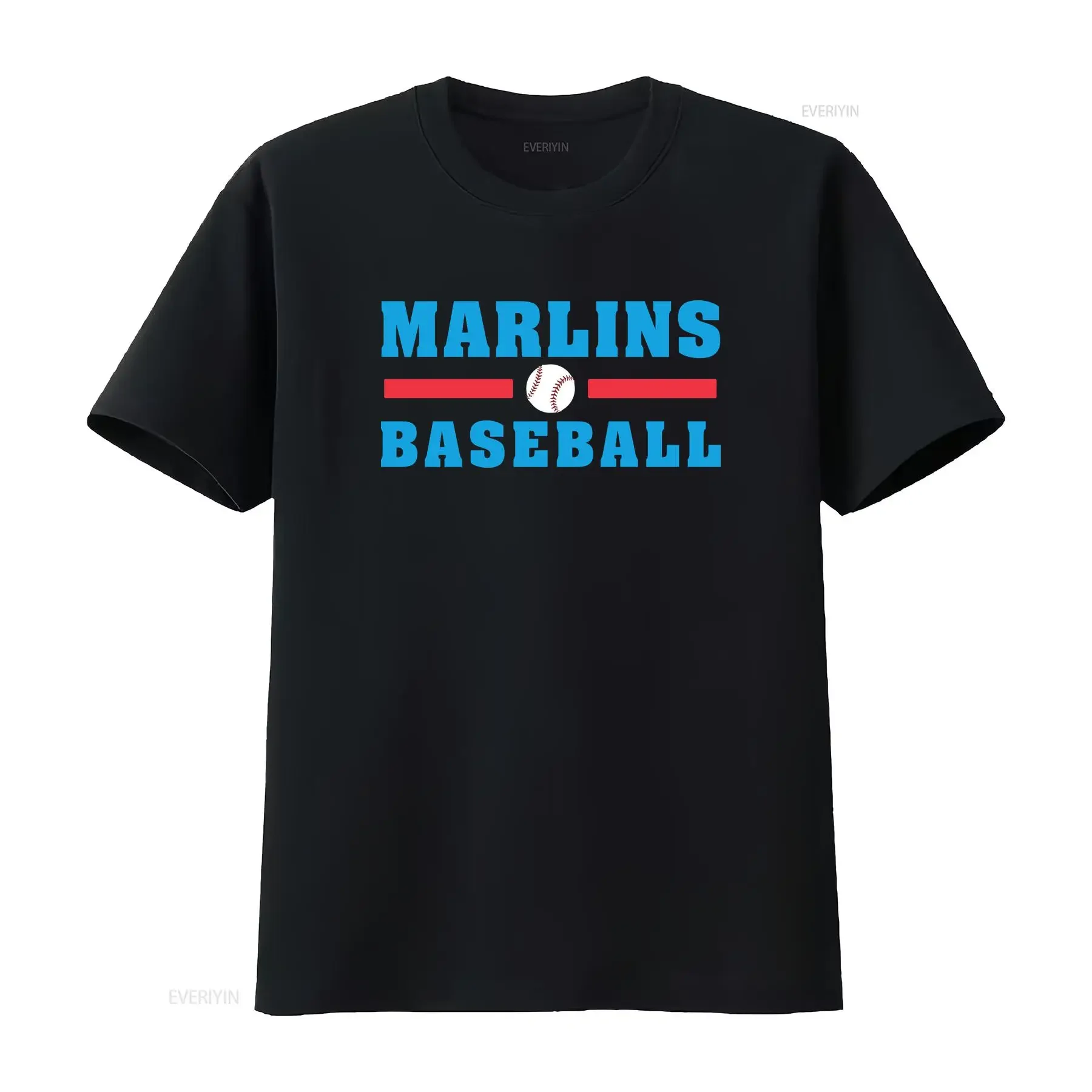 Marlins Baseball T Shirt  vintage Washed graphic Unisex homme Stylish Breathable streetwear Top For Everyday Wear Comfortable