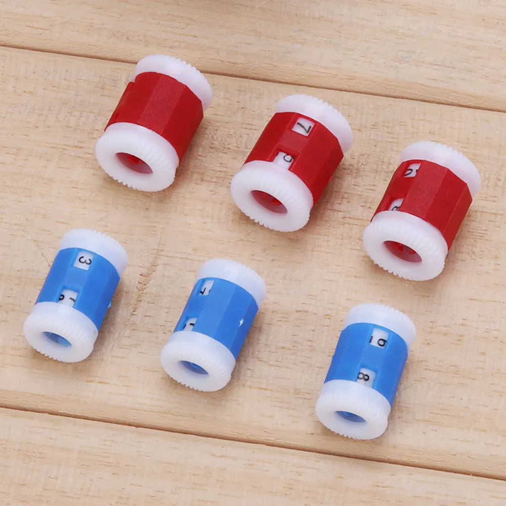 10pcs Knitting Row Counter Red/blue Plastic Marking Counter 2 Sizes DIY Hand Craft Stitch Weaving Tool Sewing Accessory