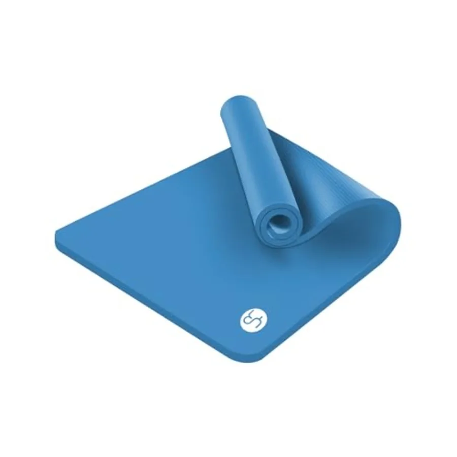 

Толстый широкий коврик для йоги 78x35 дюймов для женщин и мужчин, большой коврик для упражнений толщиной 1/2 дюйма, коврик для тренировок в домашнем спортзале с сумкой для переноски, черный цвет