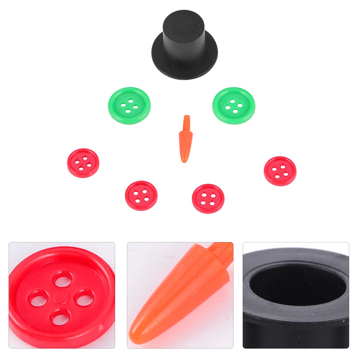 

50 Sets DIY Handmade Suit Christmas Craft Snowman Accessories Parent-child Prop Decorate Material Plastic Outdoor Part Kit