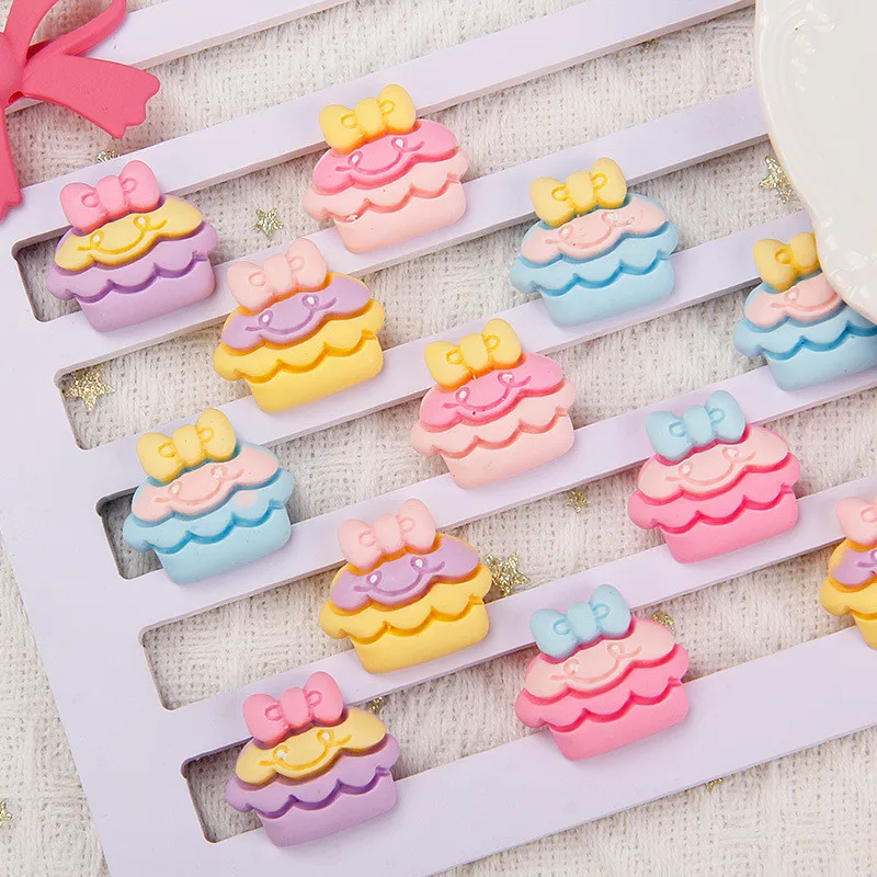 10Pcs Simulation Dessert Food And Play DIY Icebox Shoes Hat Barrette Mobile Phone Case Decoration Cream Glue Flat Back Resin