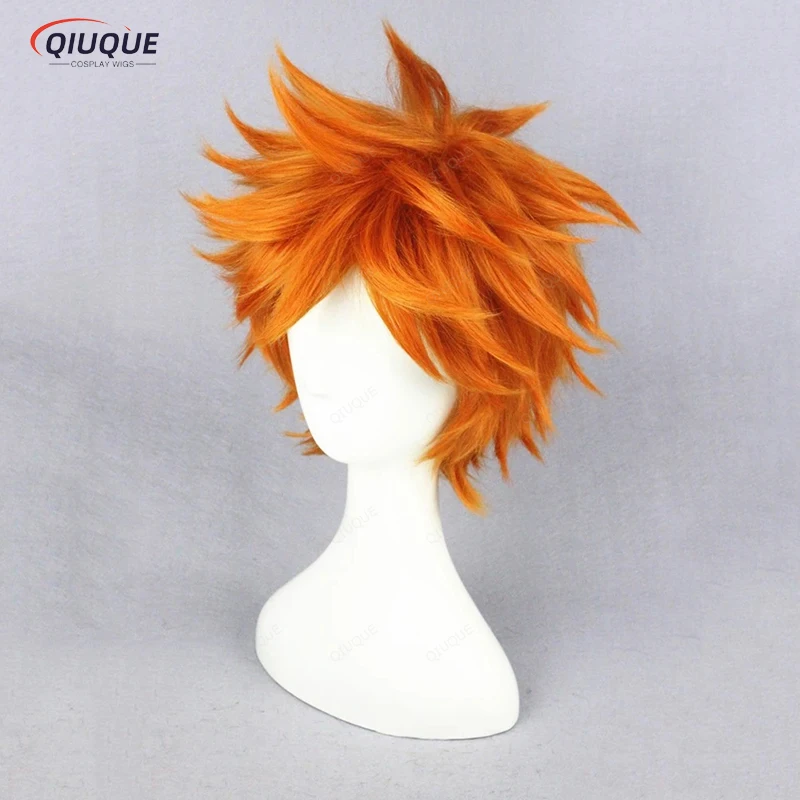 Anime Jibaku Shounen Hanako-Kun Teru Minamoto Kou Korte Oranje Cosplay Pruik Synthetisch Haar Partij Pruiken + Gratis Pruik cap