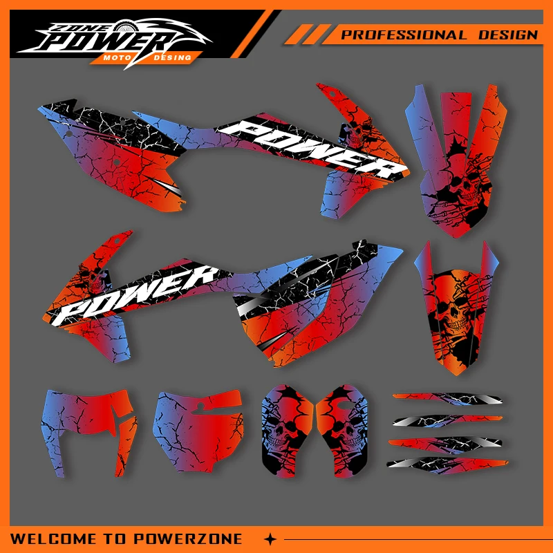 

Наборы наклеек с графикой POWERZONE для мотокросса, для KTM 2017, 2018, 2019, EXC 2016, 2017, 2018, SXF, с индивидуальным номером