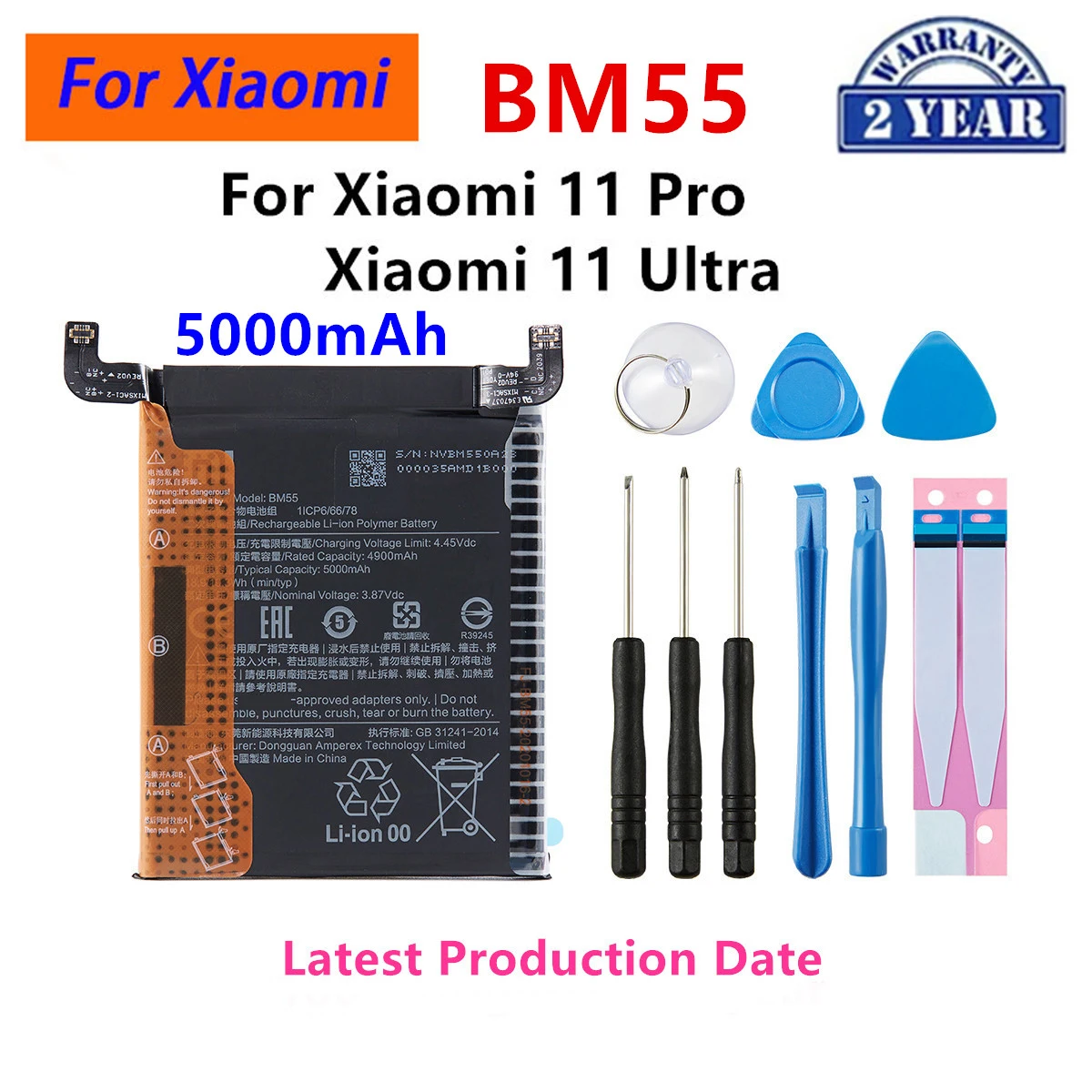 100% Orginal BM4M BM4N BM4Q BM4R BM55 BM4V BM52 BM4K BM4H BM4F BP42 BN61 BN62 Battery For Xiaomi Mi 11 Lite/11 Pro/11 Ultra view 2