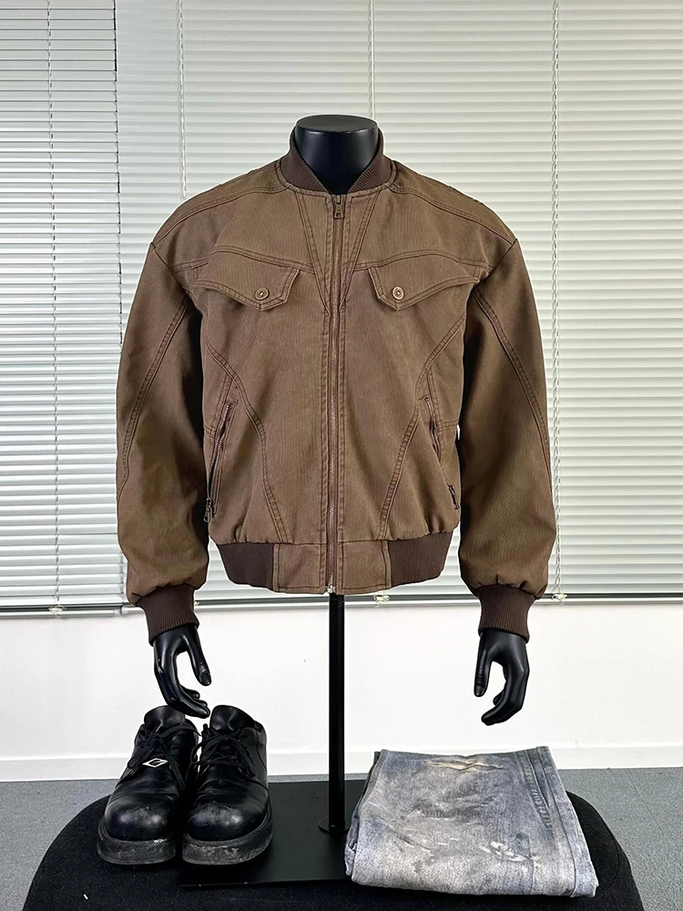 

Мужская бейсбольная майка в стиле ретро в американском стиле, осенне-зимняя рабочая одежда с подкладкой для пилотов, свободная посадка, молодежный тренд