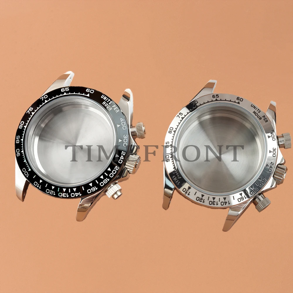 40mm Watch Case Fit Daytona Seiko VK63 VK64 Movement Solid 316L Stainless Steel Case Part Modified Replacement Watch Accessories