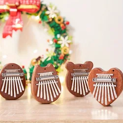 Mini 8 Key Kalimba Thumb Piano Gifts for Beginners Music Lovers Players Cute Instrument Pendant Keychain Accessories