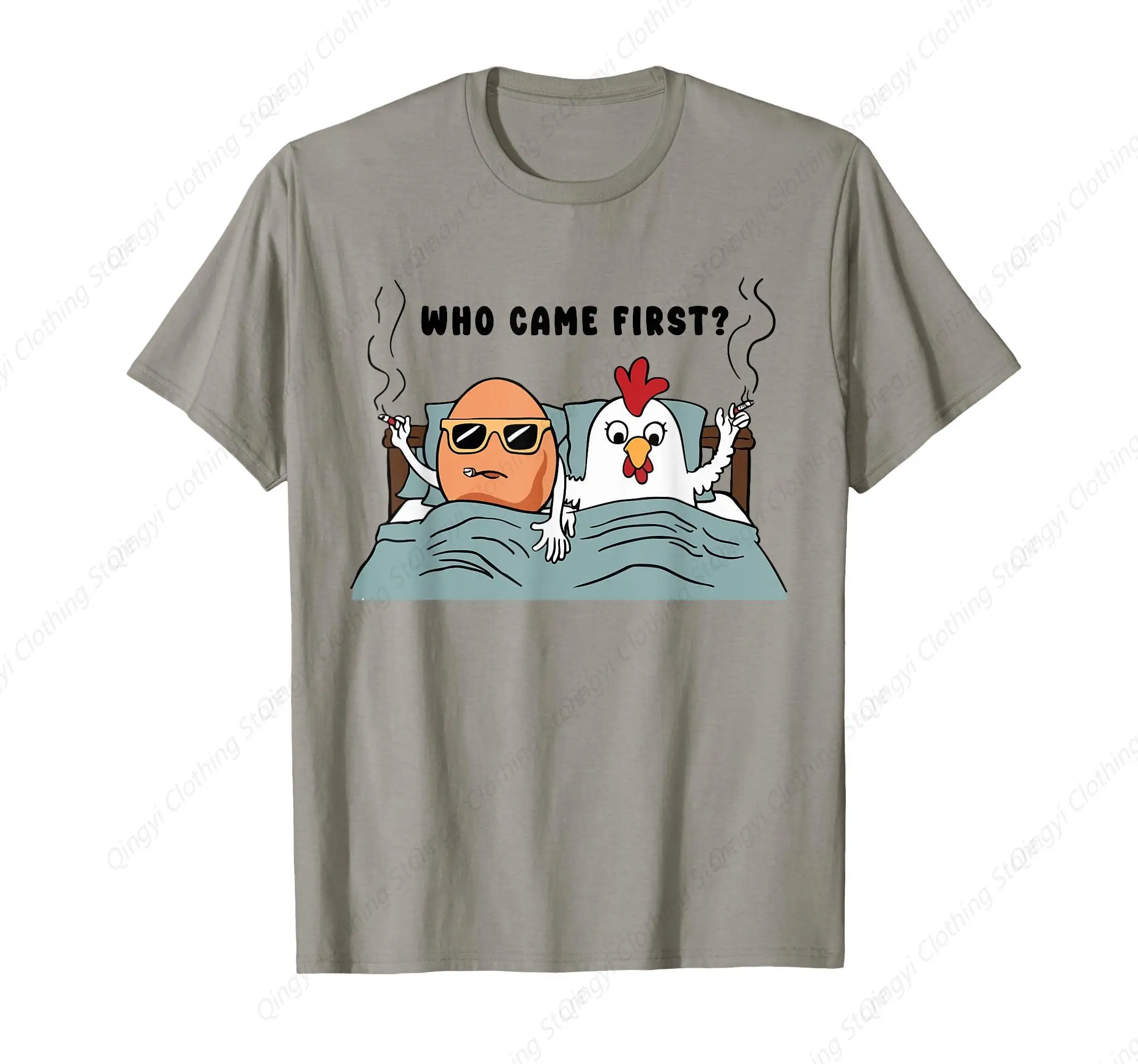 Who Came First Chicken or Egg? Chickens Lover Farmer Funny T-Shirt