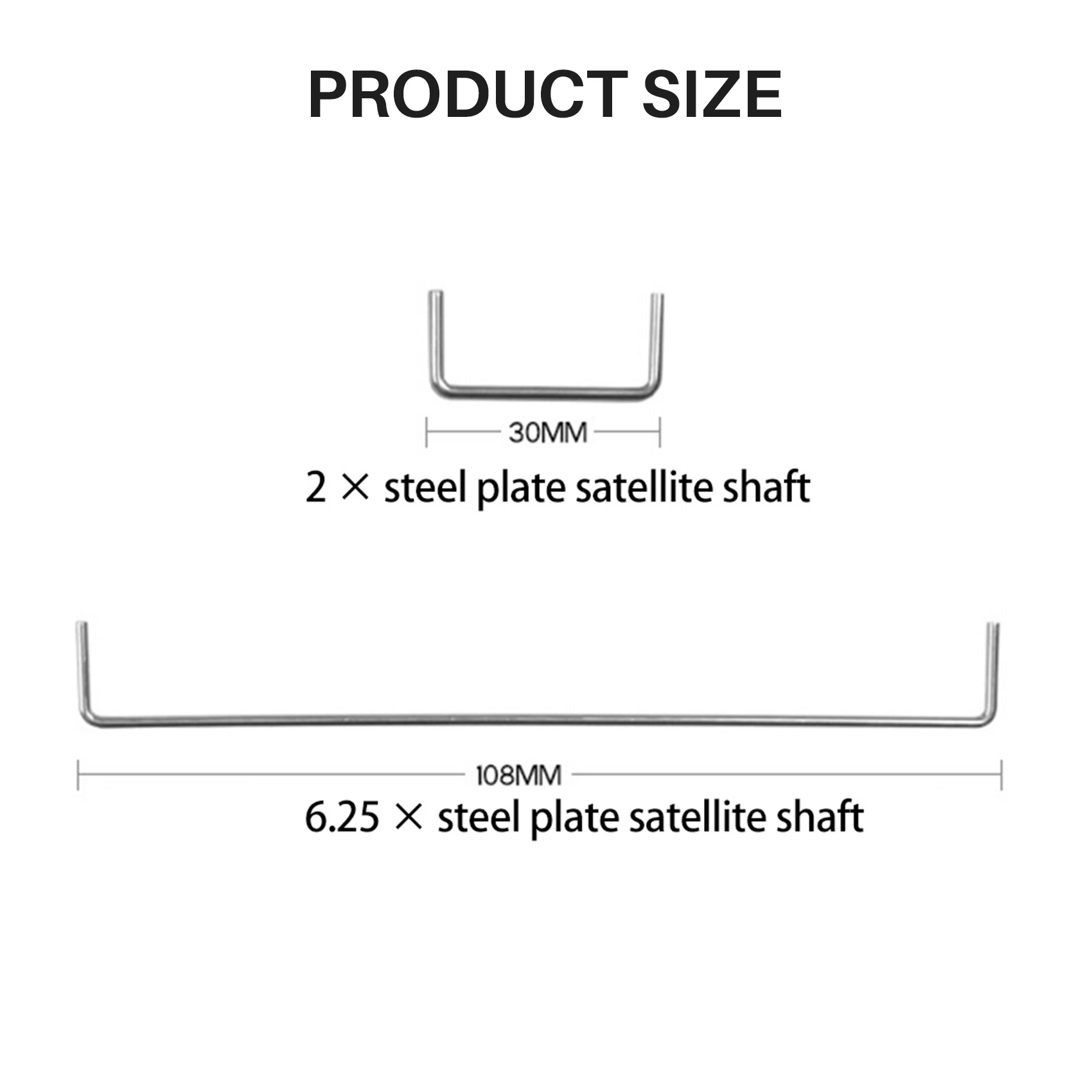 Steel Plate Satellite Shaft for Mechanical Keyboard Cherry MX Axis Switch Black Mounted 6.25U 2U Stabilizers-1