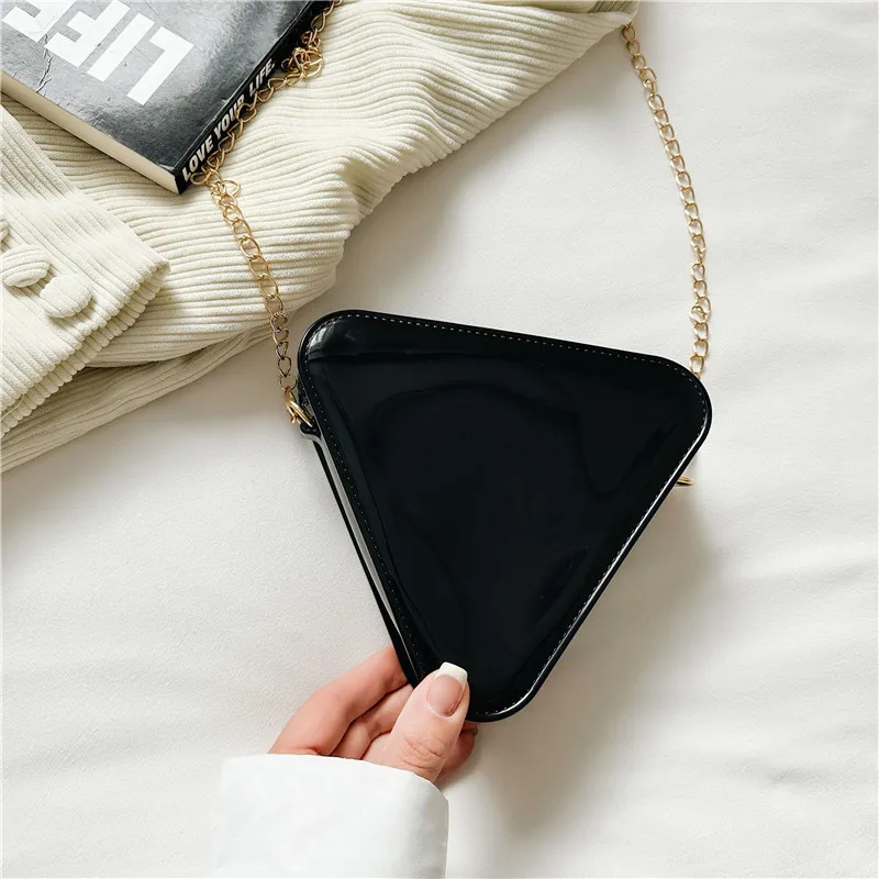 candy color Triangle Mini Chain Shoulder Bag for Women Designer Purses and Handbags Female Small Crossbody Bag Party Clutch Bag