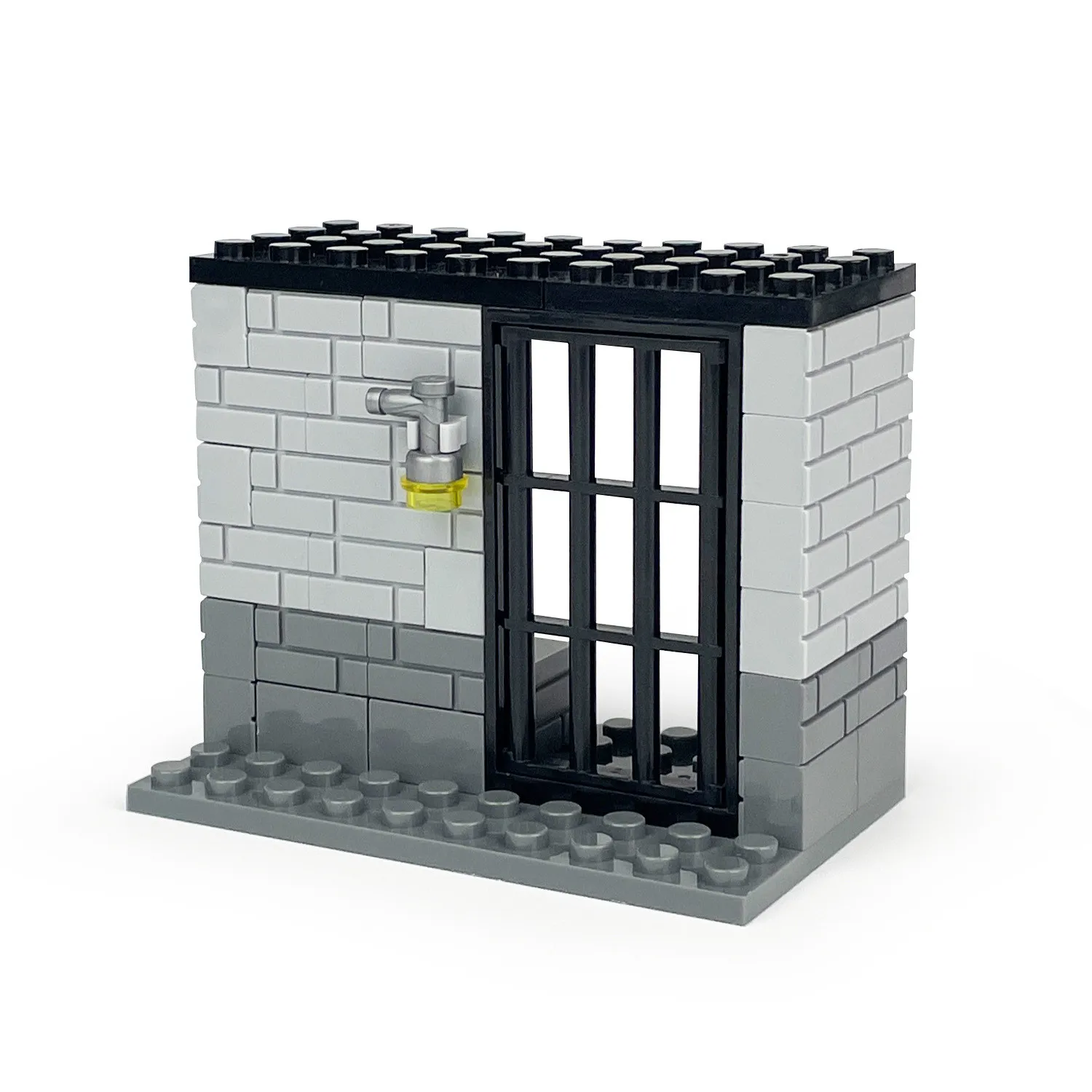 49pcs WW2 Jail Prison Cell Police Thief Building Blocks Toy Military Collection Kids Assembly Classic Brick Decoration