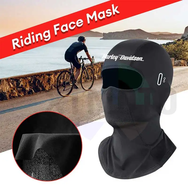 for harley-davidson Outdoor Hood Bicycle Helmet Cycling Balaclava Hat Caps Men's Face Mask Motorcycle Lined Breathable Sun Prote