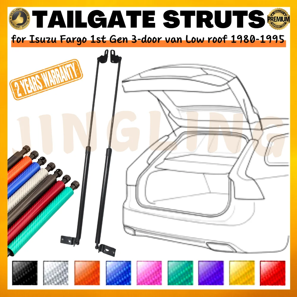 Qty(2) Trunk Struts for Isuzu Fargo 1st 3-door van Low roof 1980-1995 Rear Tailgate Boot Lift Support Shock Absorber Gas Spring