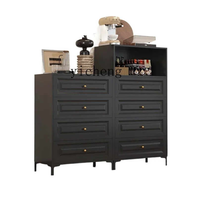 steel chest of drawers modern simple  multi-functional living room floor dining side cabinet household wall sofa side cabinet
